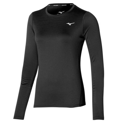 Camisa Mizuno Impulse Core Longsleeve Mujer - Negros - Chile M815HXQPLU